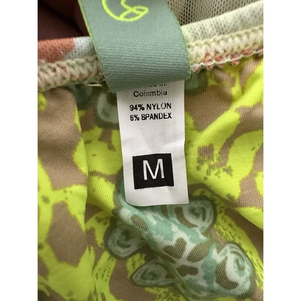 Maaji‎ Maxi Dress Women Medium Open Back Beach Bird Tropical Lightweight Stretch - Picture 4 of 10